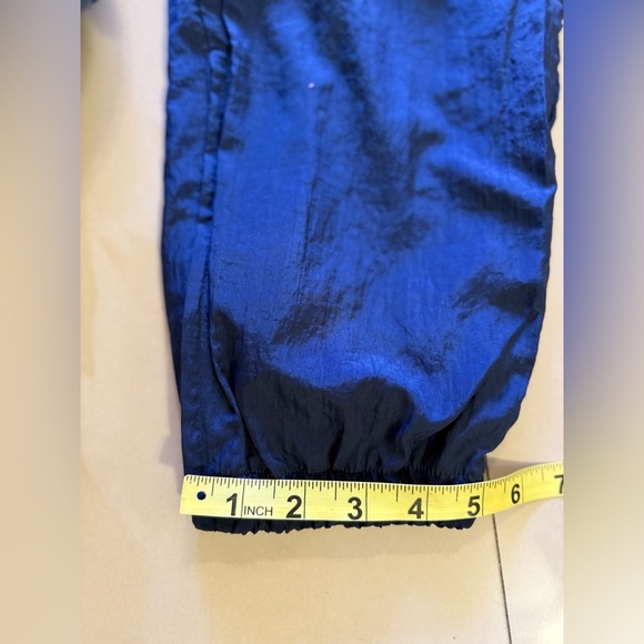MacGregor‎ Nylon Jogging Pants size S blue sport pants  ankle zipper pockets - Picture 10 of 16